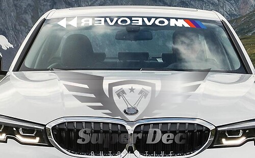 Move Over>> for M Motorsport Performance Power Decal Sticker fit to all G F and E series